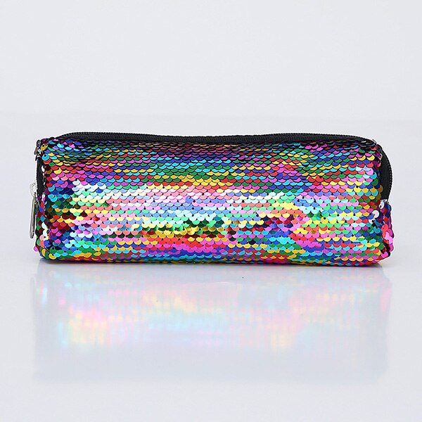 Estuche holográfico de lentejuelas para lápices, material escolar, suministros para lápices, kalem kutusu kawaii: 5 color
