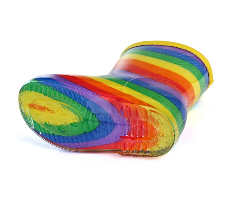 freundlicher Regen Jungen Mädchen Gelee Schuhe Stiefel Regenbogen Bunte Stiefel Kleinkind Frühling Herbst Gummi Regen