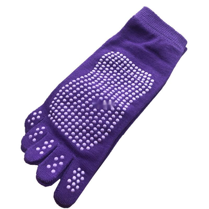 Calcetines de Yoga antideslizantes para mujer, medias deportivas separadas para los dedos, accesorios de ropa para las cuatro estaciones, transpirables, con punta dividida