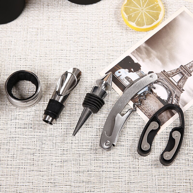 1 Set 3 Pcs/5 Pcs Wijnfles Corkscrew Set Tool Fles-Vormige Houder Flesopener Mu