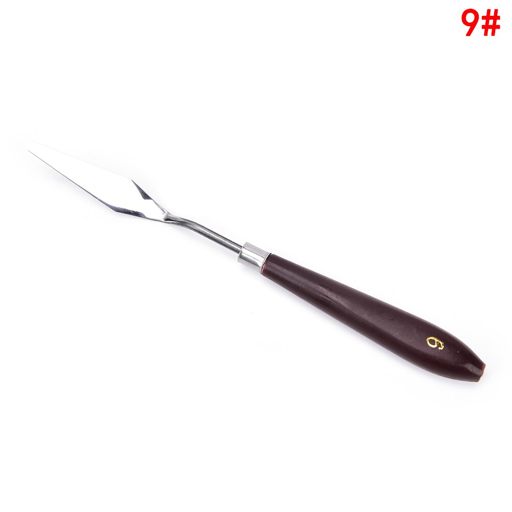 1 pièces inox peintures Palette grattoir spatule couteaux pour artiste huile Gouache peinture couteau lame outils: 9
