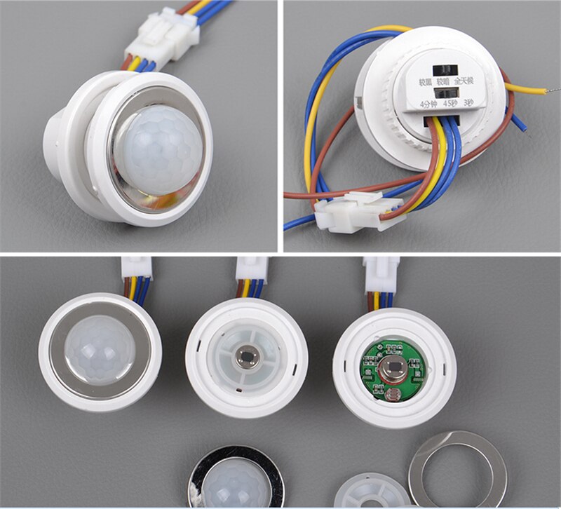 Infrared human body sensor switch 220v embedded probe smart home delay adjustable automatic corridor light led light control