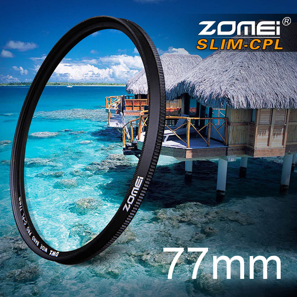 Zomei 77mm ultra slim cpl filter CIR-PL circulaire polarisatiefilters polarisator filter voor olympus sony nikon canon pentax hoya lens 77mm