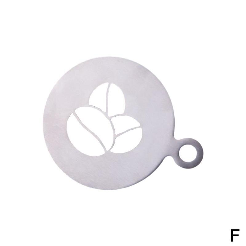 Cappuccino form fancy kaffe tryk model skum spray kakao samling glasur stencils kaffe chokolade kage tryk sukker  y3 j 8: F