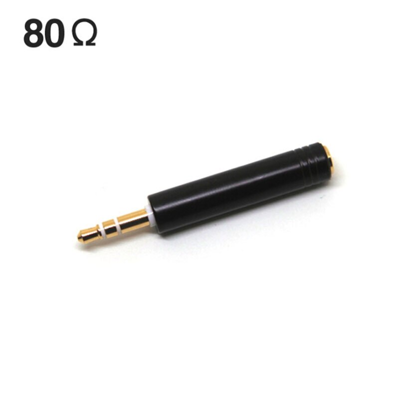 Durable And Practical Copper 80/220Ohm Headphone Impedance Plug Adapter 3.5mm Eliminate Earphone Noise