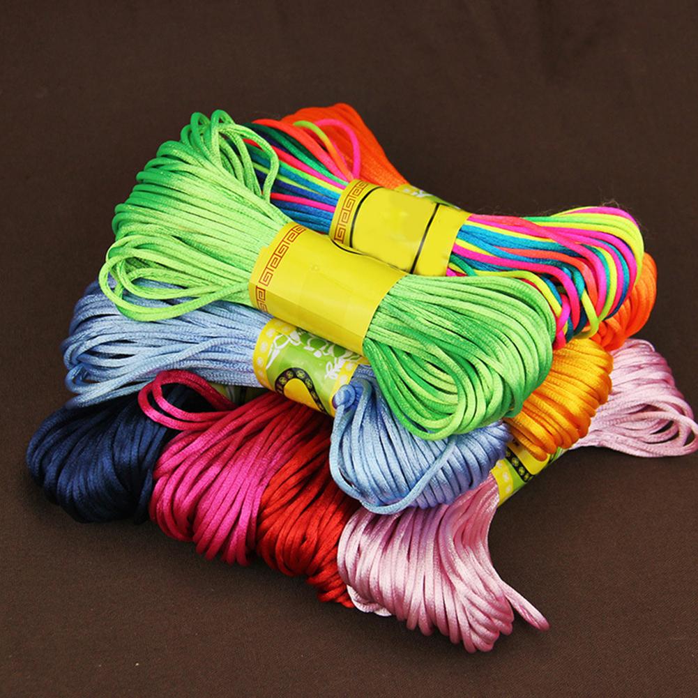 20 Meters 2mm Rattail Satin Cord Nylon Macrame Bra... – Vicedeal