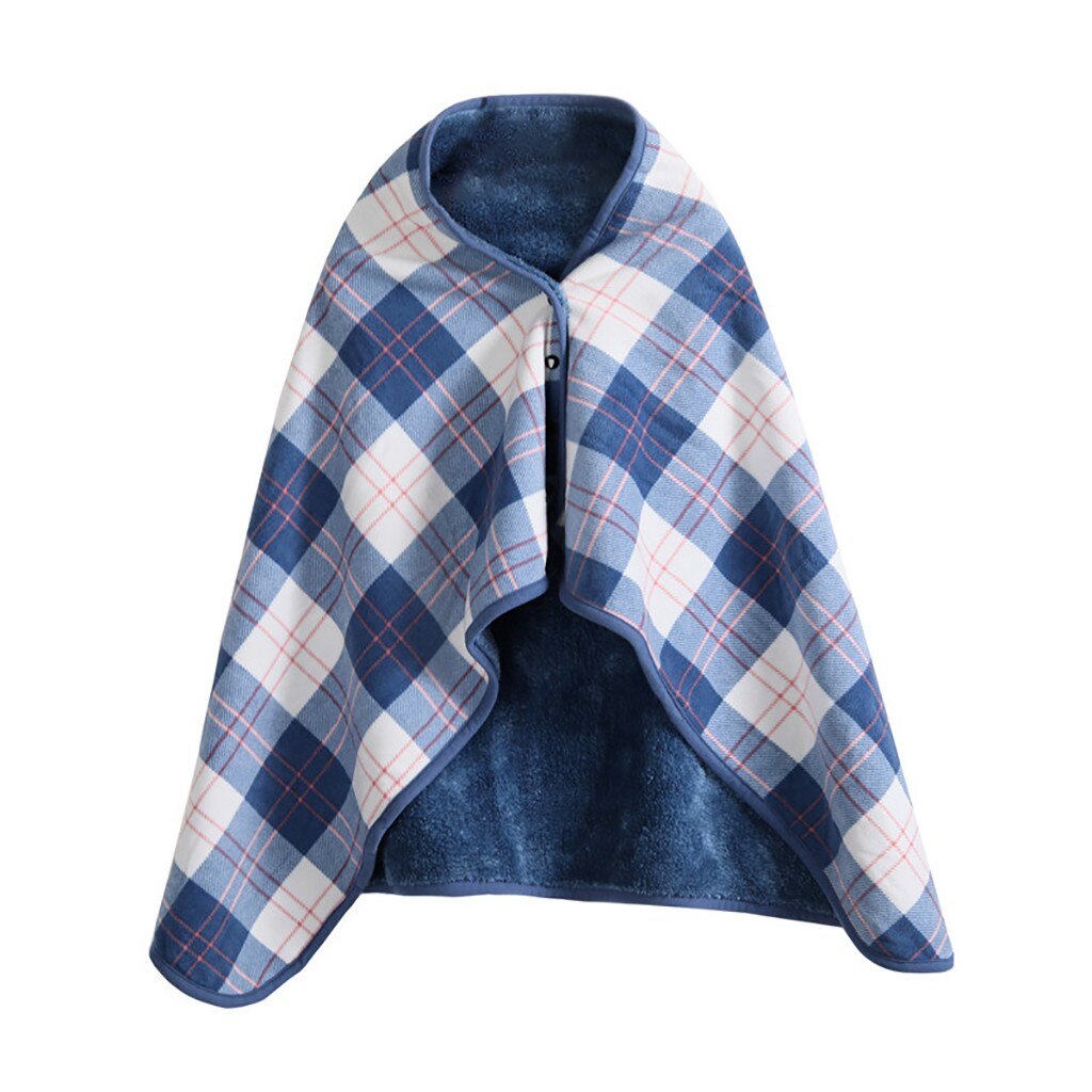 Huis Deken Flanel Gooi Deken Super Zachte Plaid Patroon Geruite Decoratieve Gooi Blankets-L04: BU