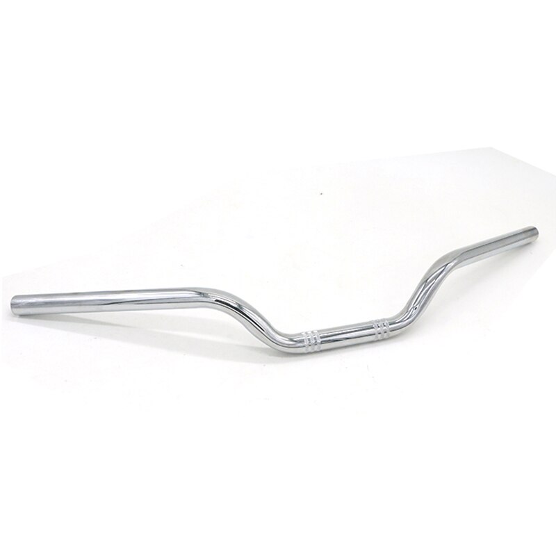 22MM Universal Motorcycle Refit Handlebar Retro Black Modified Handle Bars for Motorbike Classic Scooter Handlebars Motor Bar: 22mm silver