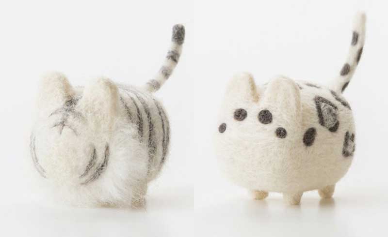Non-Finished DIY No Faceless Dog Tiger Cat Wool Felt Doll Needle Felting kit Accessories Felt Poked For Kids Children Handmade: A0174