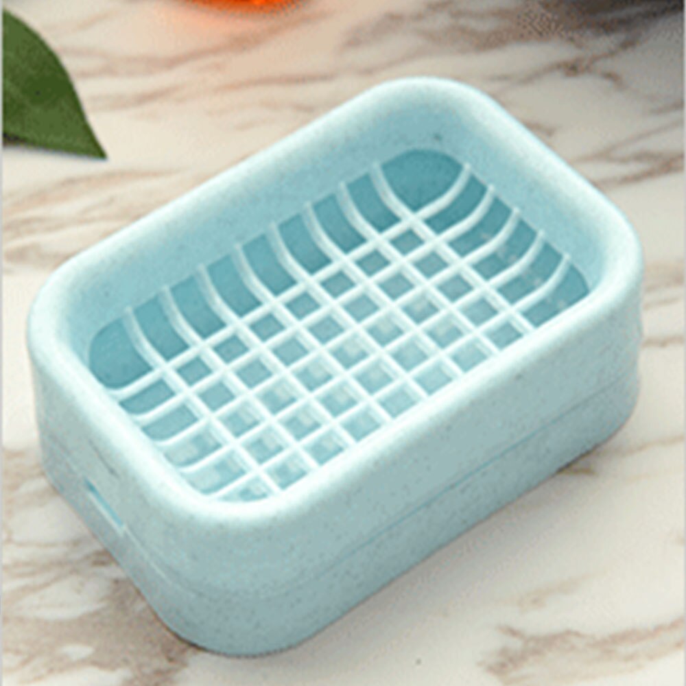 Caja de jabón de asfalto de doble capa creativa, soporte de jabón manual para baño, caja de jabón de plástico para lavar la cara