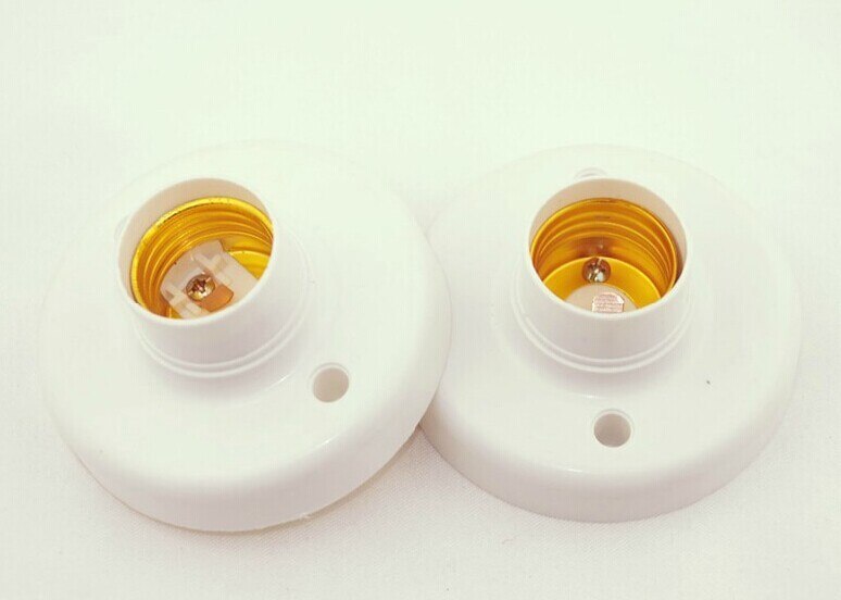 Portalámparas base de bombilla con tornillo E27 Bases de lámpara circular e26 color de toma y Iustre es blanco No mayor que AC250V 60W