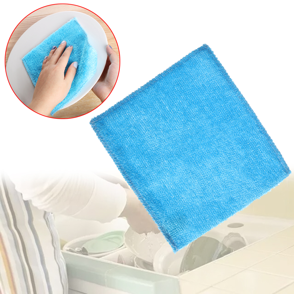 1PC Weichen Multi-farbe Anti-fett Bambus Faser Reinigung Lumpen Waschen Handtuch Schüssel Tuch Haushalt Küche Dinning zubehör Werkzeuge