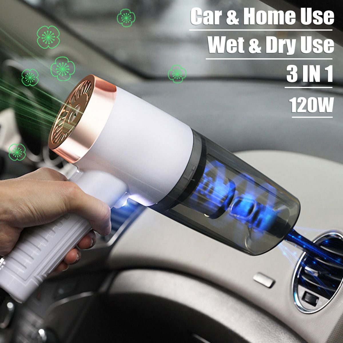 Portable Car Vacuum Cleaner High Suction Handheld For Car Wet And Dry dual-use Vacuum Cleaner Rechargeable Mini Vacuum Cleaner