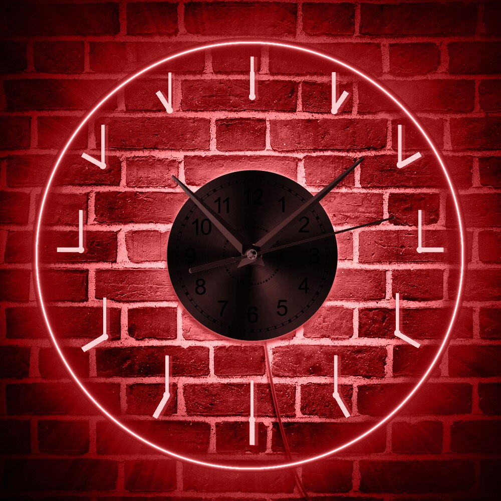 Redundante LED Beleuchtung Wanduhr Acryl FÜHRTE Rand Leuchtet Redundanz leuchtend Wanduhr Moderne Büro Zimmer LED Zauberstab Dekor