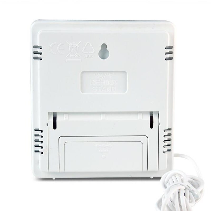 HTC-2 LCD Digital Temperature Humidity Meter Indoor Outdoor Hygrometer Thermometer Weather Station With Clock