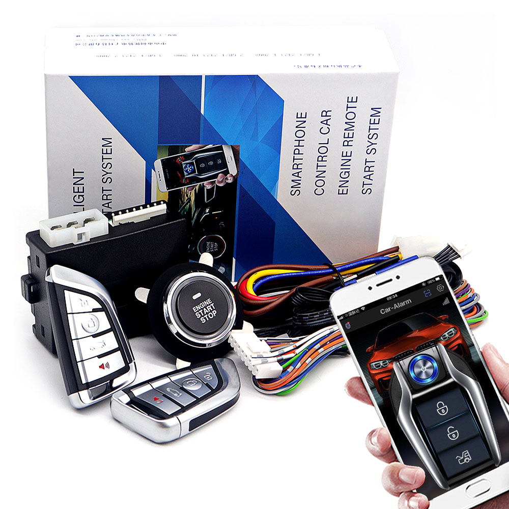 Carro Universal Sistema De Alarme, Auto Start Stop Sistema, Controle Remoto, Ignição Do Motor, Kit Autostart, Keyless Push, Acessórios Do Carro