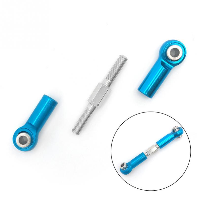6 pçs ajustável metal ligação puxar haste frente/traseiro servo link para wltoys a949 a959 a969 a979 k929 rc carro atualizar reposição
