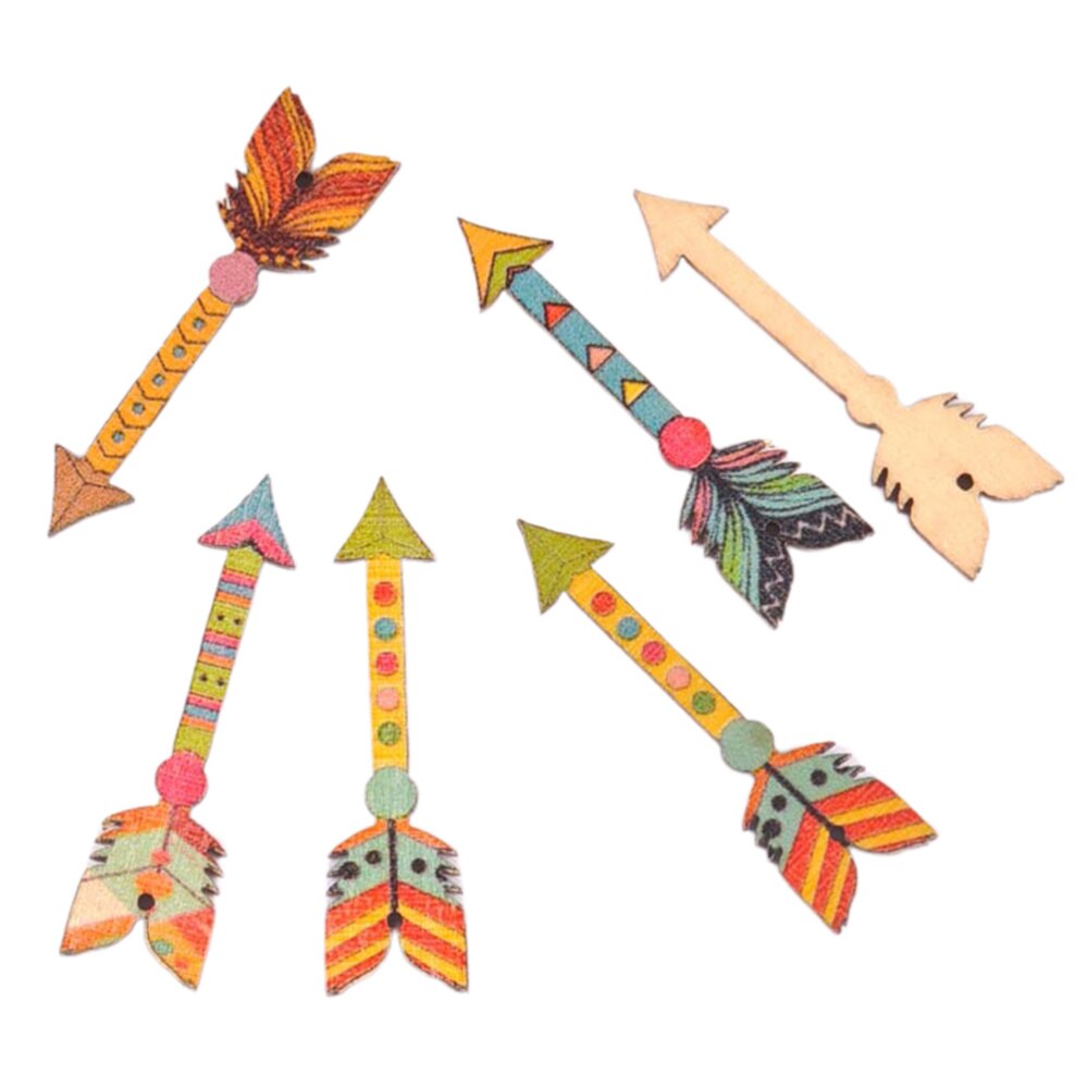 50 Pcs Rustic Wood Arrow Sign Single Hole Printed Arrow Wall Pendant Unique Farmhouse Route Road Arrow Sign Home Wall Hanging De