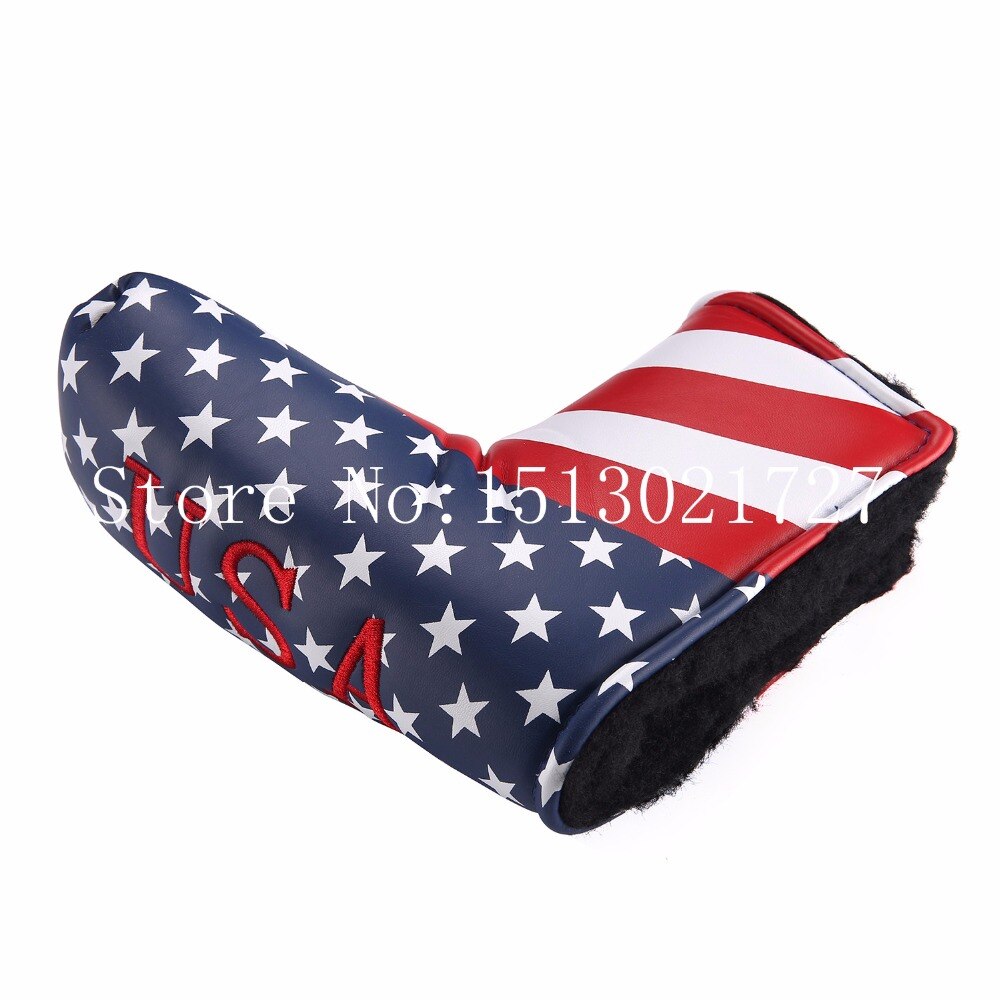 1 pc New EUA Stars and Stripes Americanos Colorido Golf Putter Capa Barrete para Lâmina Golf Putter Golf Head Cover