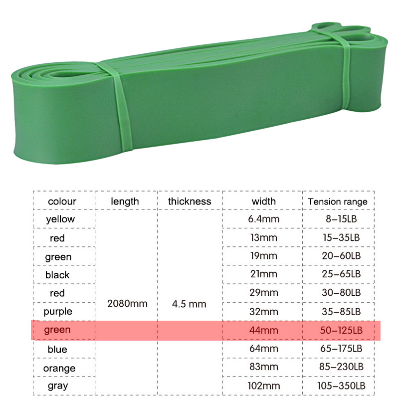 Juego de bandas de resistencia elástica de alta resistencia, tubo de goma para ejercicio, cuerda de entrenamiento para entrenamiento, para Pilates, Crossfit: Green plus