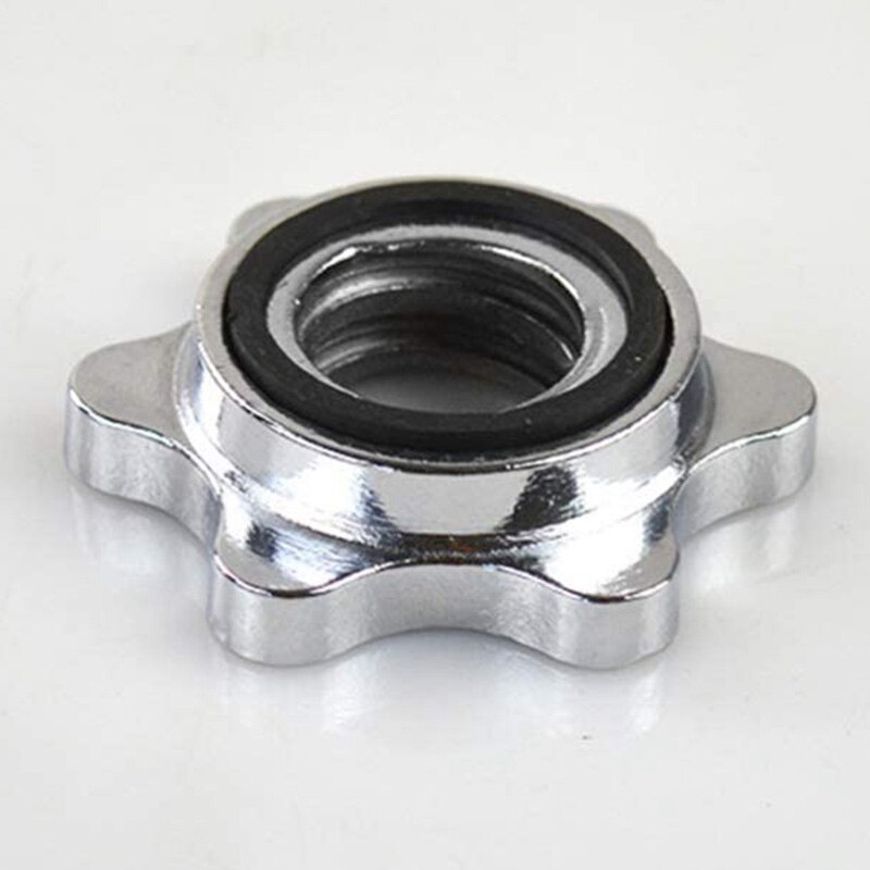 4 Stuks 2.5Cm Gewicht Bar Klemmen Dumbbell Barbell Klemmen Casting Slot Hex Noten Voor Gewichtheffen Fitness Gym Crossfit