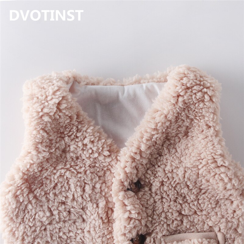 Dvotinst bebê meninas meninos roupas de inverno inverno macio quente cashmere pele colete chapéu outfits definir infantil roupas da criança bebe traje