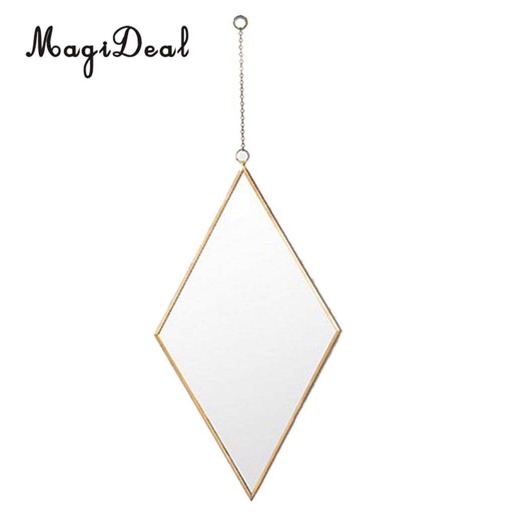 MagiDeal Wrough Iron Golden Frame Mirror Vanity Make Up Mirror Wall Mirror for Bathroom Entryways Washrooms Living Rooms: M
