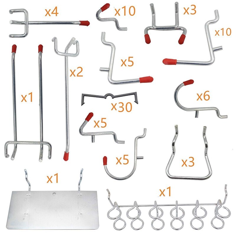 86 Piece Pegboard Hooks Organizer Assortment with Metal Hooks,Pegboard Bins and Peg Locks