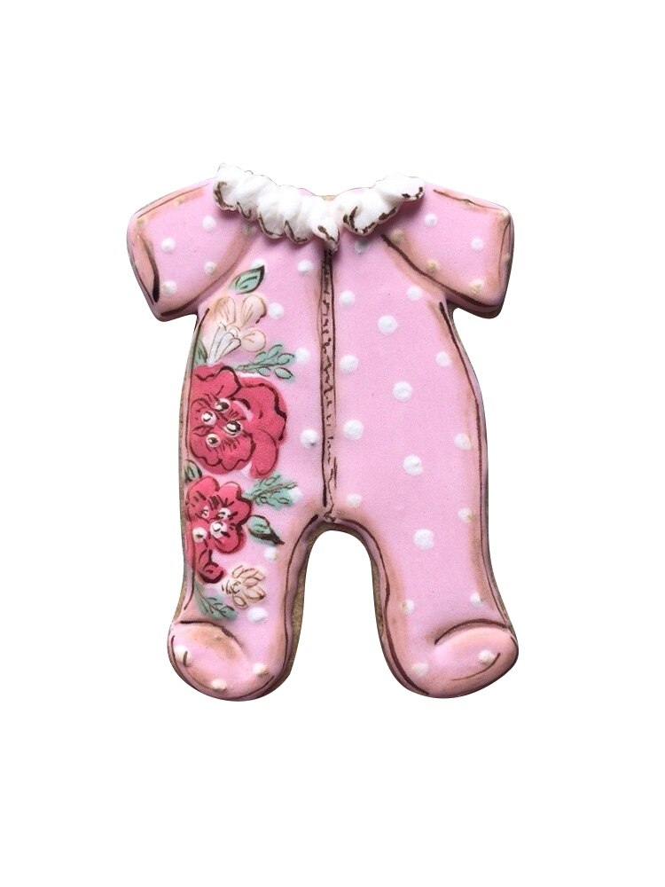 KENIAO Baby Pajama Cookie Cutter for Kids - 8.8 x 12 CM - Baby Shower Biscuit Fondant Bread Sandwich Mold - Stainless Steel