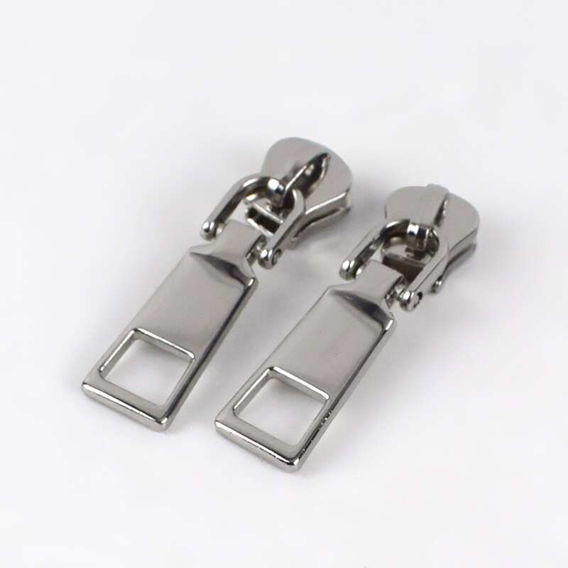 20pz Cursori E Ganci per Chiusure Lampo per 5 # resina Cerniera Imbottiture Tasca Della Giacca Testa Della Chiusura Lampo del Sacchetto cerniera lampo kit di Riparazione Fai Da Te Accessori per il CUCITO: argento