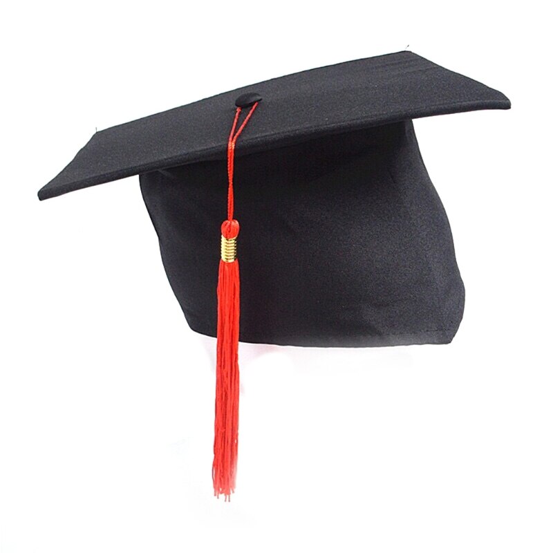 770B Stof Matte Afstuderen Hoed Voor Afgestudeerde Party Gefeliciteerd W/Kwastje Unisex
