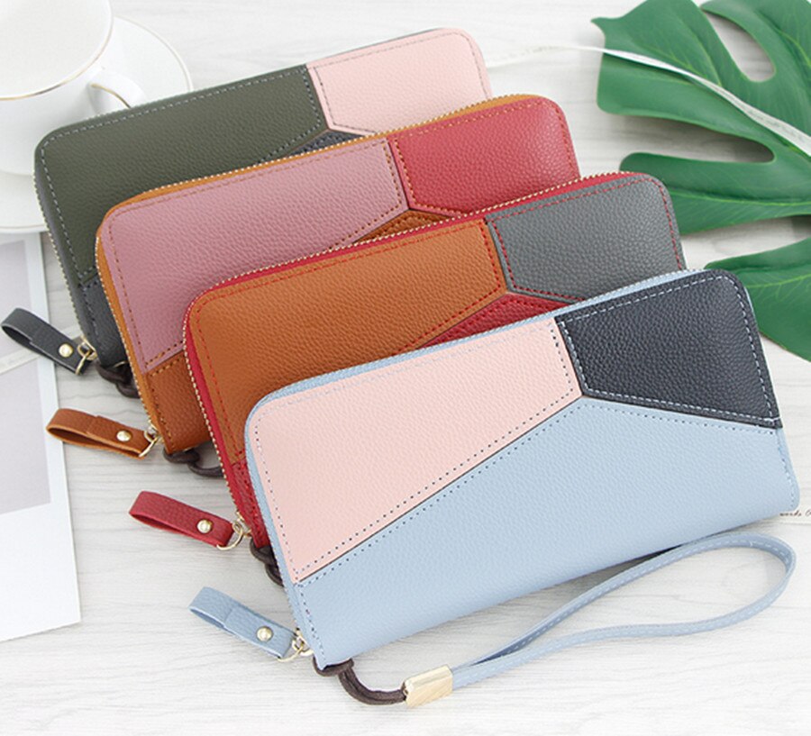 3 Color Tassel Chain Wallet Clutch Bag Lady S Outdoor Trend Solid Color Tassel Leather Card Wallet