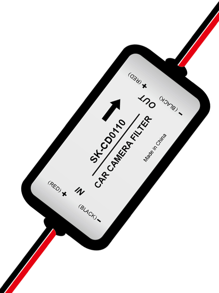 Rectificador DC 12V, cámara de visión trasera de coche, condensador de relé de potencia, filtro de cámara de coche, conector de filtro de condensador de relé