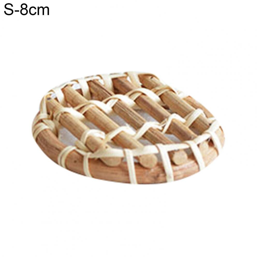 Tkane rattanowe taca przekąnarty kawa mata na stół fotografia rekwizyty Dom dekoracje kubek robić izolacji termicznej mata robić przechowywania kuchni: S