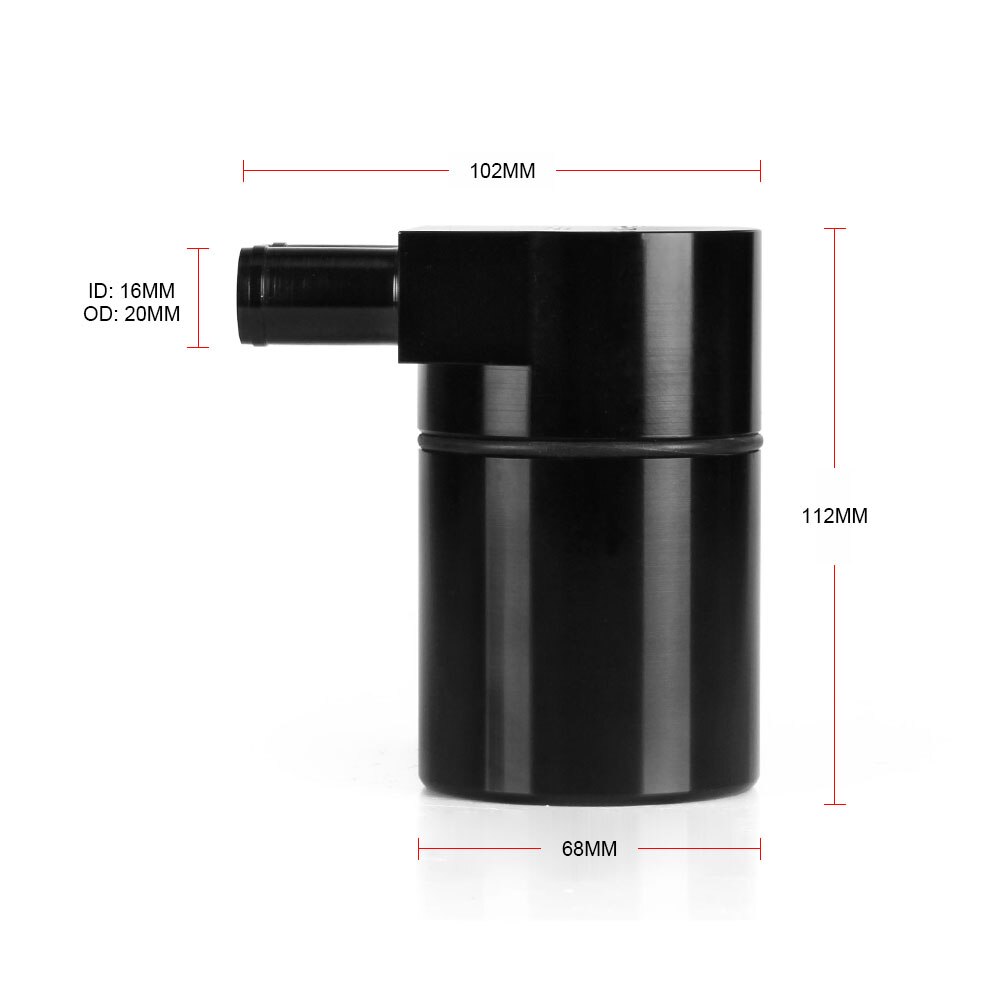 RASTP-Black Baffle Oil Catch Can Tank With Radiator Silicone Hose for BMW F30 F32 F36 320i 328i N26 Engine RS-OCC017