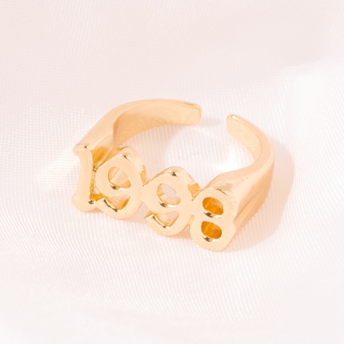 Year Number Ring for Women Stainless Steel Ring Simple Gold Rings Female Number Rings Best Friend Jewelry