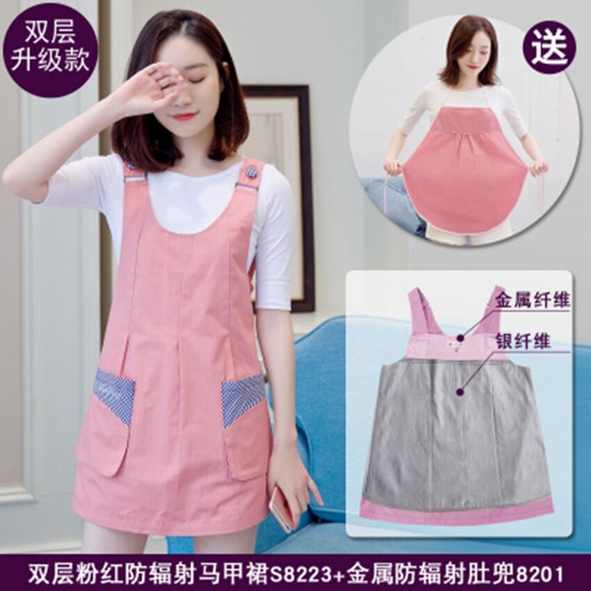 Radiation protection suit maternity dress double radiation suit vest dress clothes pregnancy radiation protection clothing whole: fen