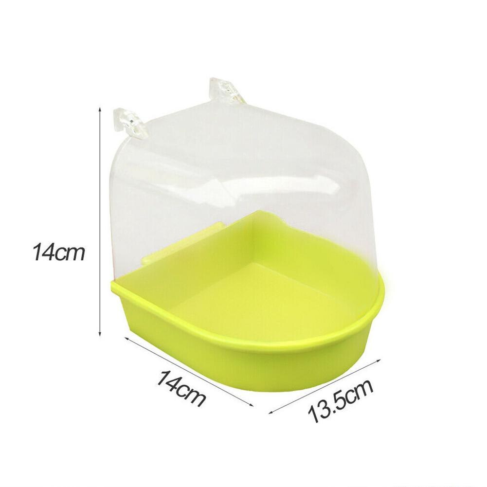 Pet Hanging Water Bath Tub For Small Bird Parrots Shower Cage
