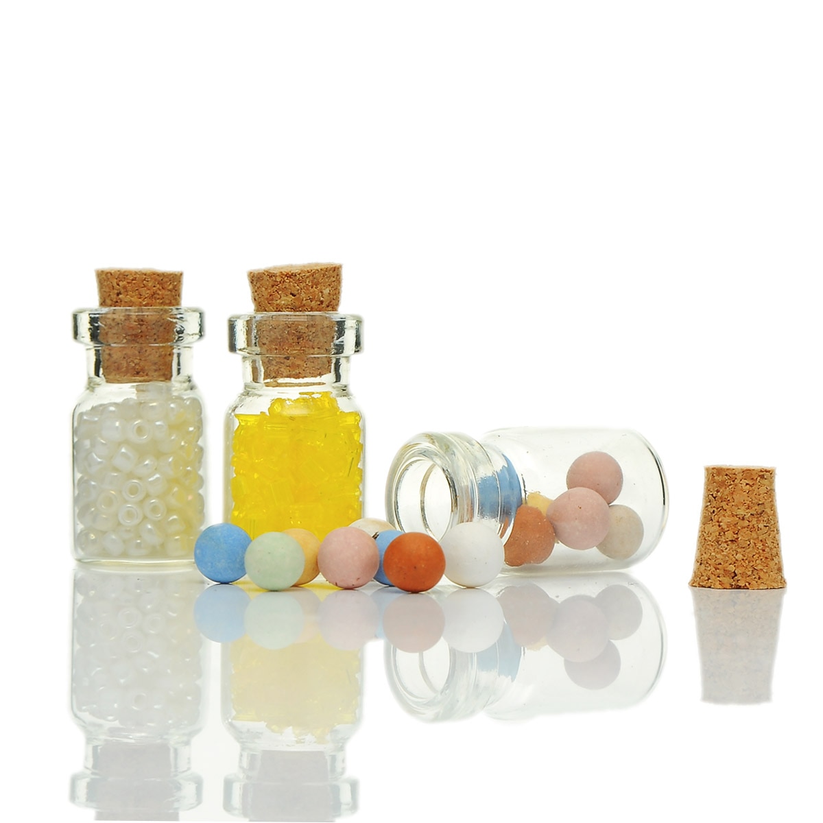 10 stuks stropdaspluggen, kleine glazen opbergflesjes met kurken, kleine glazen potjes, sieradenflesje, drankcontainer, doe-het-zelf knutselspullen, diverse organizers