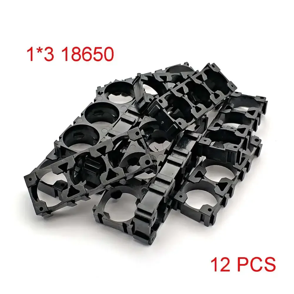 18650 Batterijhouder Veiligheid Anti-vibratie Houder Beugel Li-ion Mobiele houder Cilindrische plastic behuizing Diameter 18,5 mm: Black