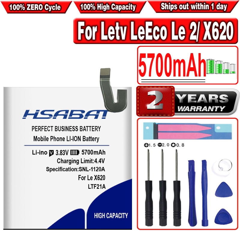 Hsabat 5700Mah LTF21A Batterij Voor Letv Leeco Le 2/2 Pro/Le 2S/Le S3 X620 X528 x621 X625 X626 X20 X25 X520 X522 X525 X526