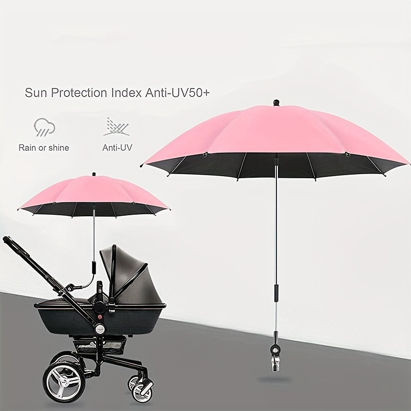 All-Purpose UV Protection Parasol Umbrella with Secure Clamp - Adjustable Sun Shade for Bikes, Trolleys, Wheelchairs, and Outdoo