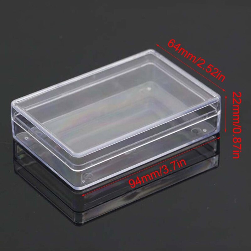 Rectangular Transparent Plastic Storage Case Playing Card Container for Club Q6PD