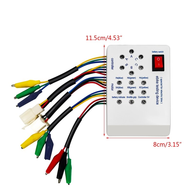 E‑bike Scooter Detectorelectric Borstelloze Motor Controller Electro Auto Testen Apparaat 24V/36V/48V/60V/72V 3.1x4.5x1in M0XC