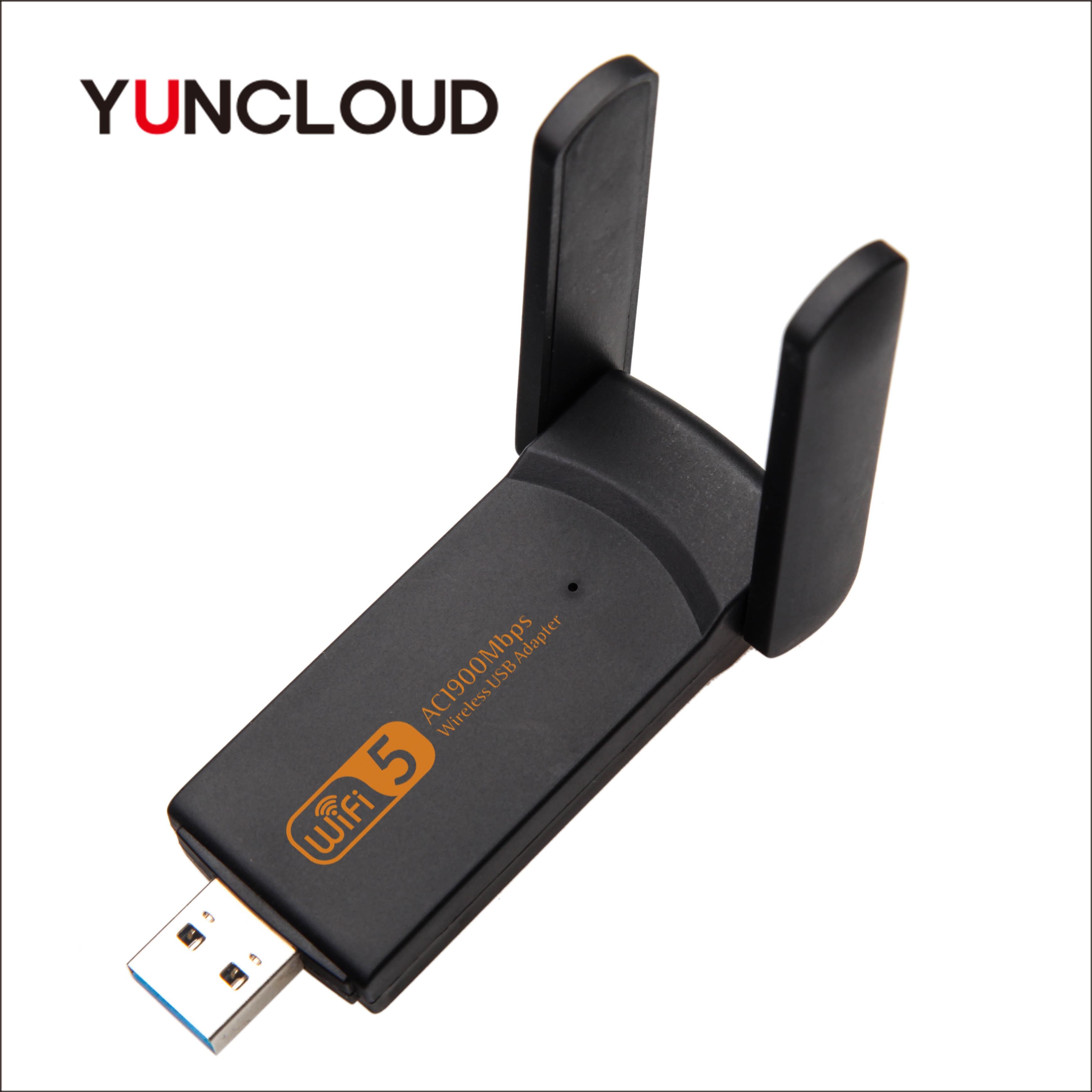 Yuncloud Usb Wifi Dongle 1900 Mbps Wifi Adapter 2.4G/5G Dual Band USB3.0 Netwerkkaart Usb 3.0 voor Windows Xp Win 7 Mac Os