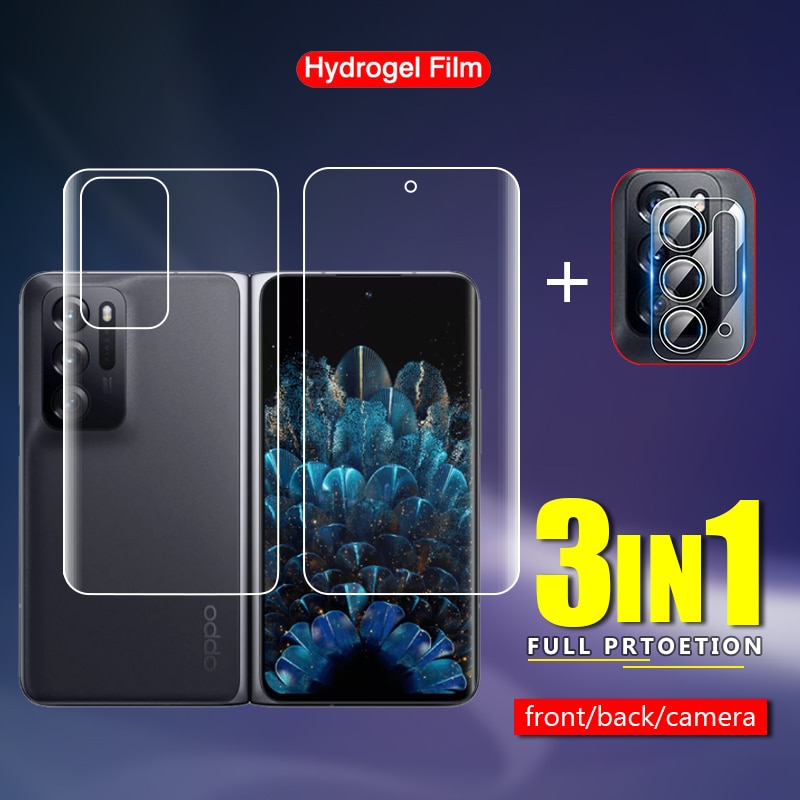 Slim Voor/Terug Soft Tpu Beschermende Hydrogel Film Voor Oppo Vinden N Findn 5G 7.1 "Camera Lens screen Protector Glas