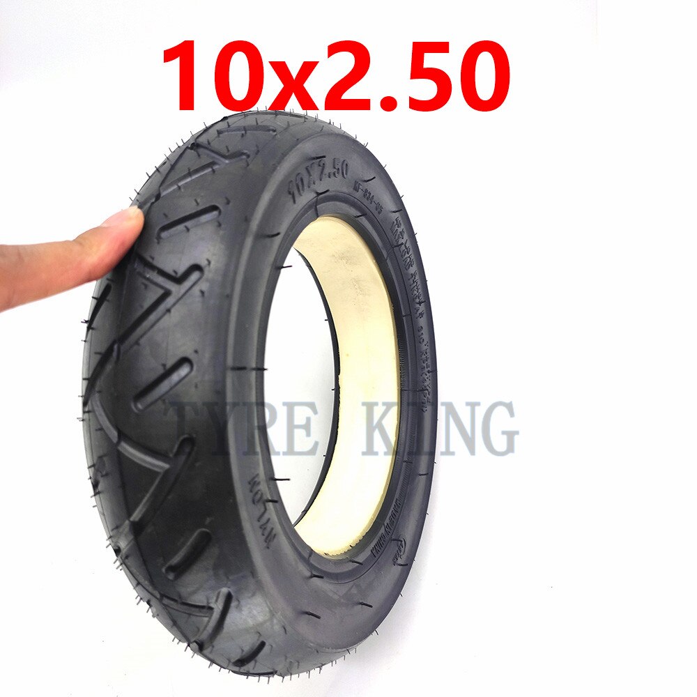 Neumático sólido 10x2,50, neumático inflable a prueba de explosiones para Scooter, Balance de conducción, bicicleta, vehículo eléctrico, neumático a prueba de pinchazos
