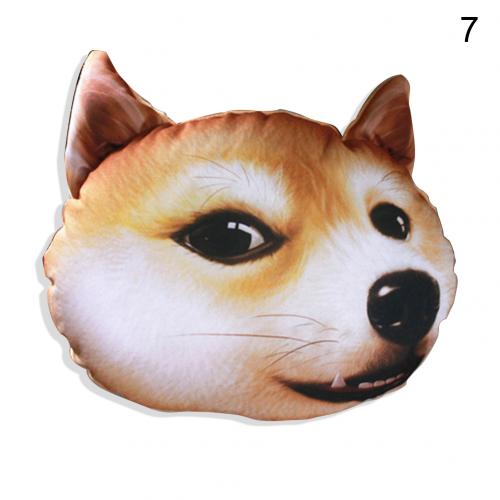 Appui-tête en forme d&#39;animal mignon pour voiture, coussin de cou et de tête de chien Cool, oreiller de taille avec noyau + coussins en charbon actif