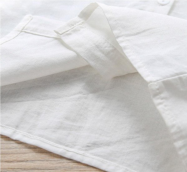Camiseta para niña, camisa blanca de manga larga