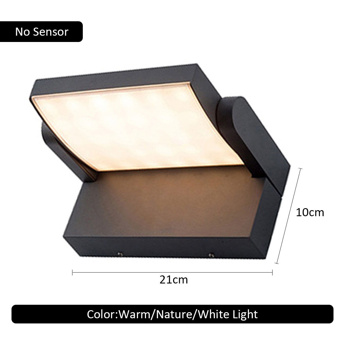 LED buitenwandlamp 24W IP65 waterdichte bewegingssensor wandlamp modern binnenhuis balkon veranda tuindecoratie verlichting: Warm White / 0-5W